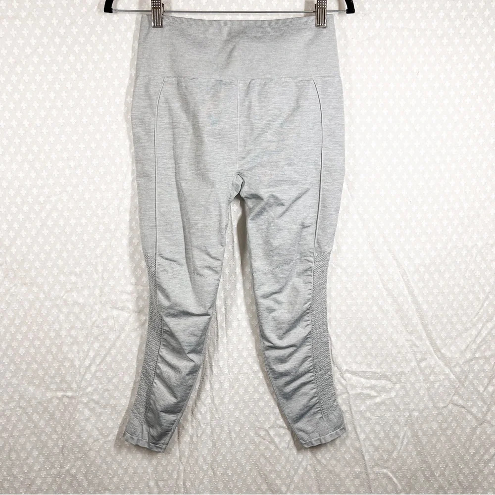 Fabletics Grey Seamless High Rise Eyelet Leggings